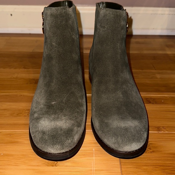 Michael Kors Green Suede Side Zipper Booties - Picture 3 of 7